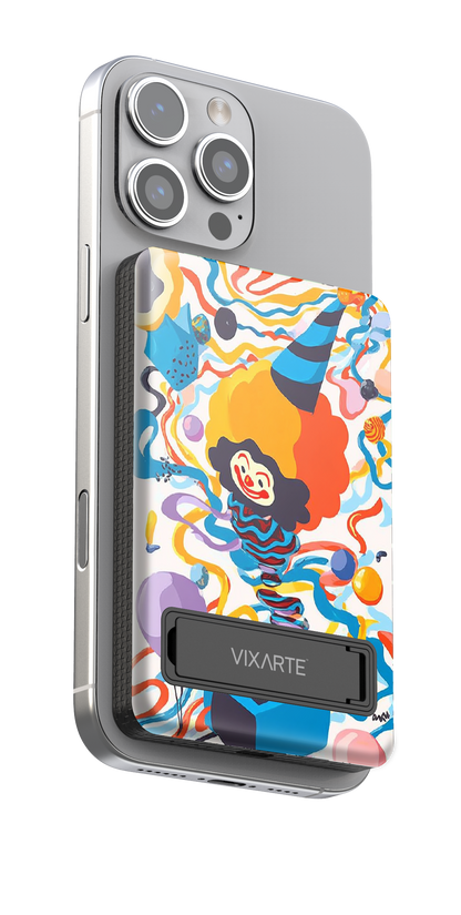 Wireless Charge Powerbank - Clown in Color Waves 1