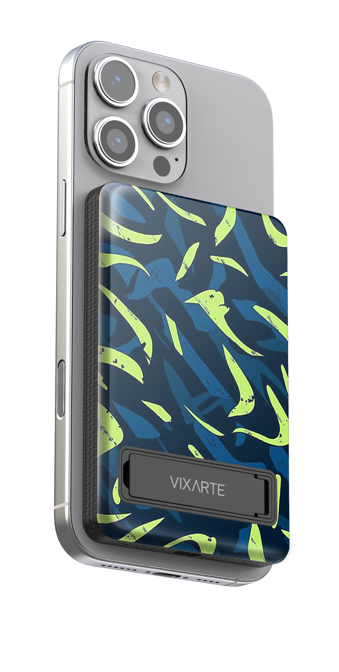 Wireless Charge Powerbank - Blue -Stranded Fluorescent Traces 1