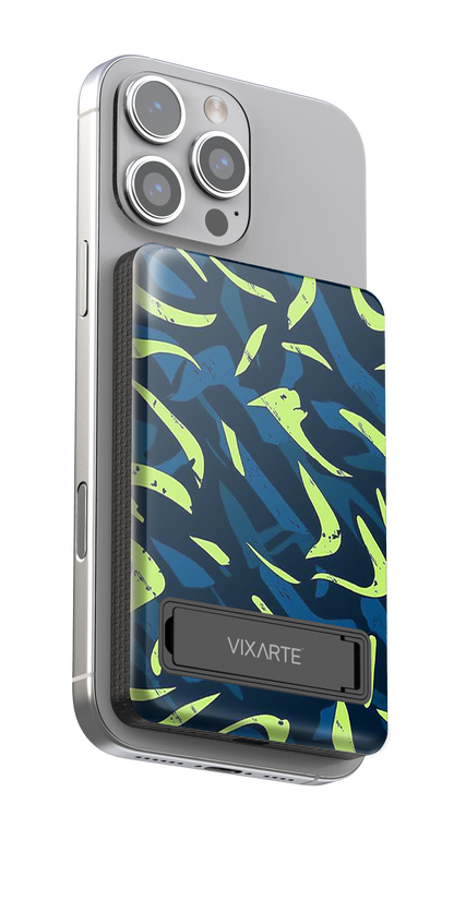 Wireless Charge Powerbank - Blue -Stranded Fluorescent Traces 1