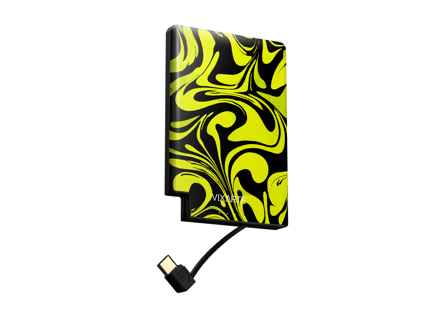 Nano Charge Powerbank - Black and Yellow Water Ripples 1