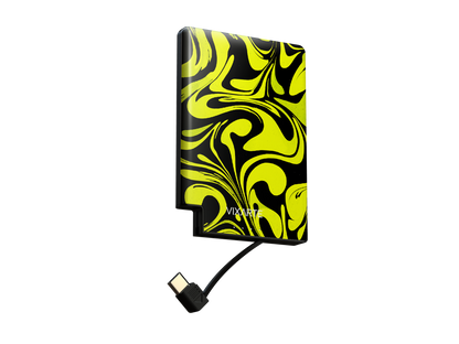 Nano Charge Powerbank - Black and Yellow Water Ripples 1