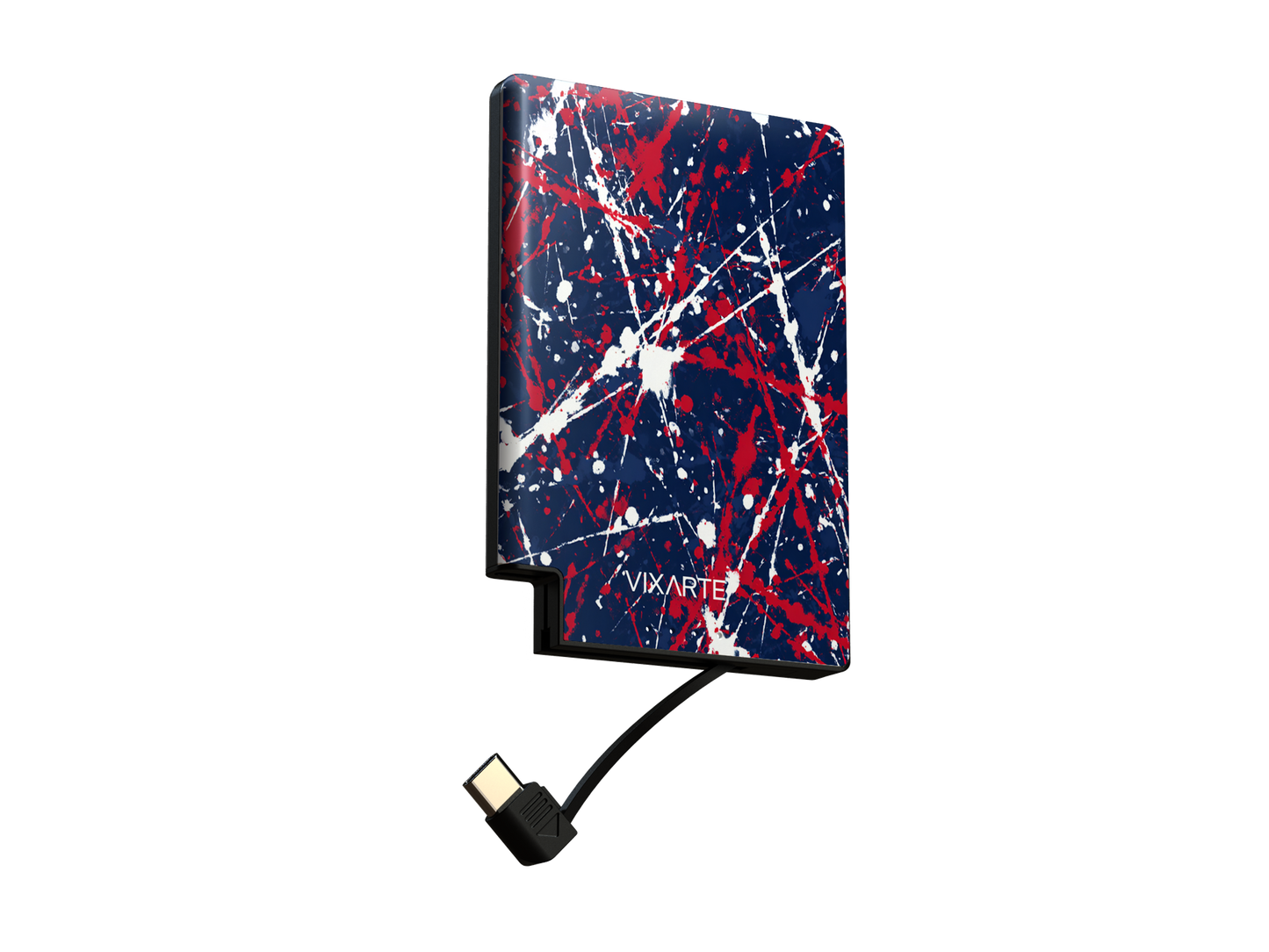 Nano Charge Powerbank - red splash-ink 1