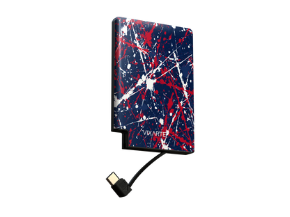 Nano Charge Powerbank - red splash-ink 1