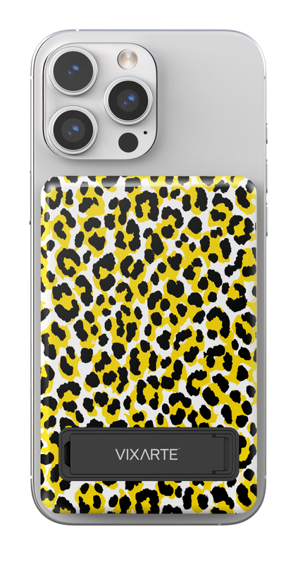 Wireless Charge Powerbank - yellow leopard print 1