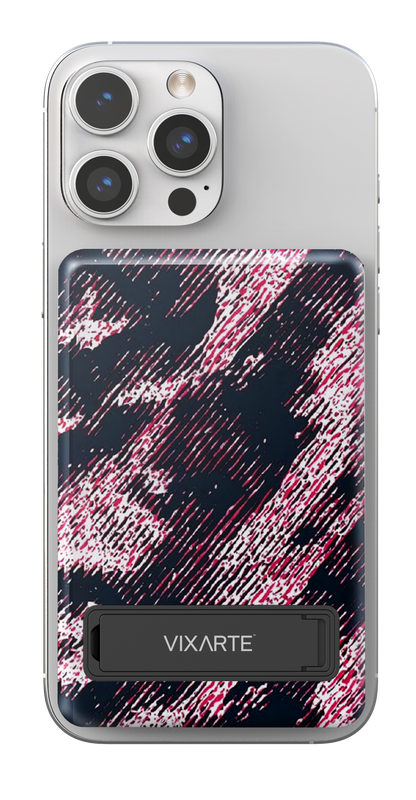 Wireless Charge Powerbank - Pink-Ink Texture 1