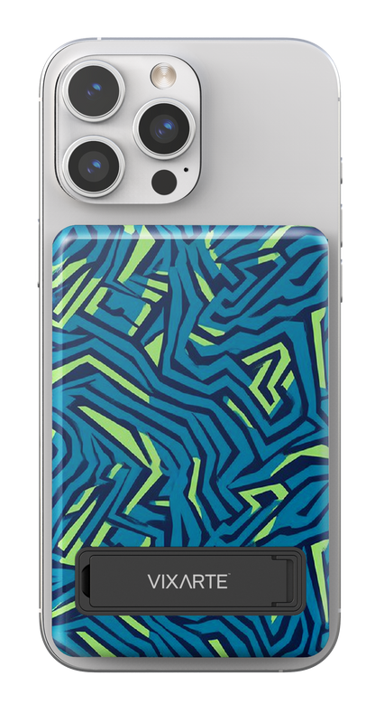 Wireless Charge Powerbank - Blue-Strands Fluorescence 1