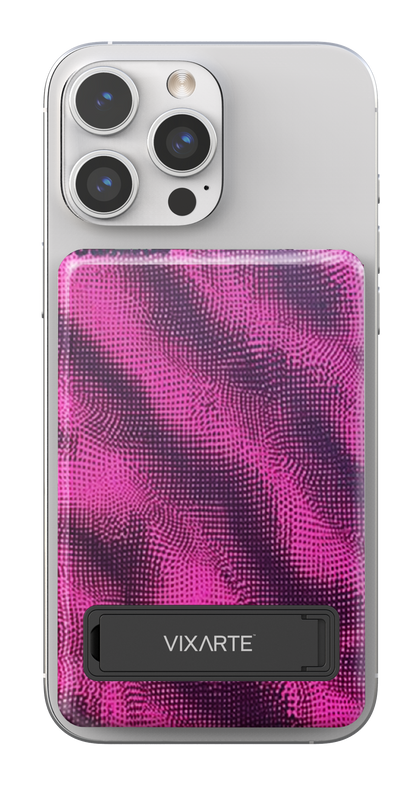 Wireless Charge Powerbank - Purple -Pink Surging Gridwork 1