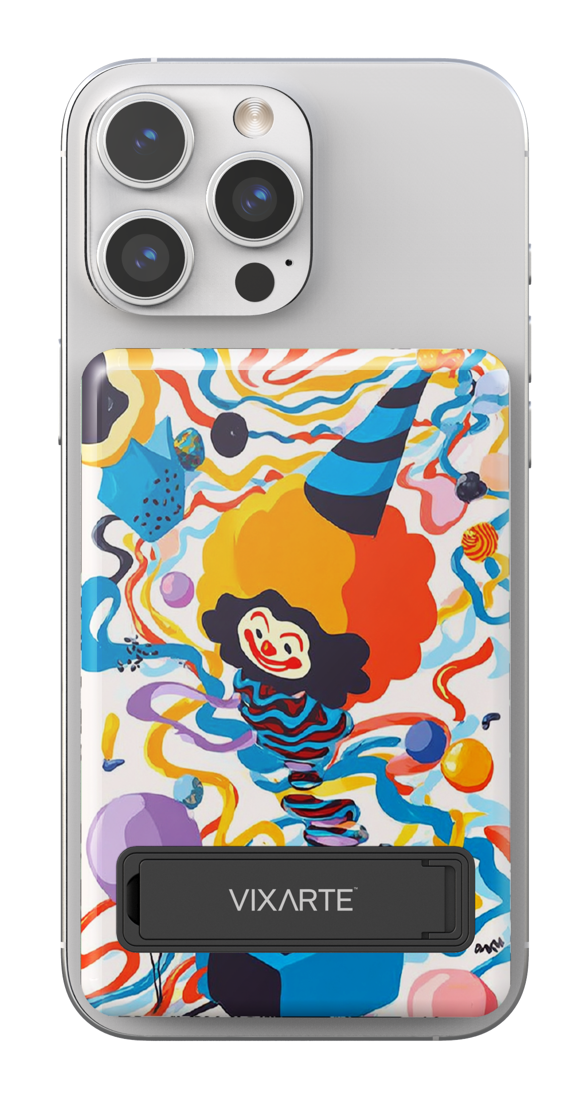 Wireless Charge Powerbank - Clown in Color Waves 1