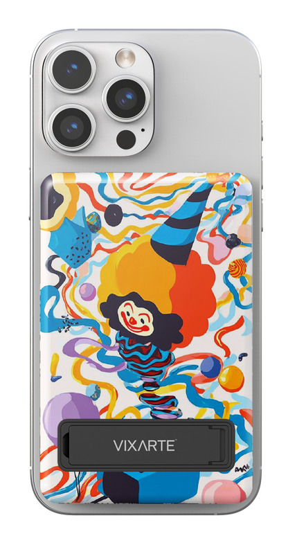 Wireless Charge Powerbank - Clown in Color Waves 1