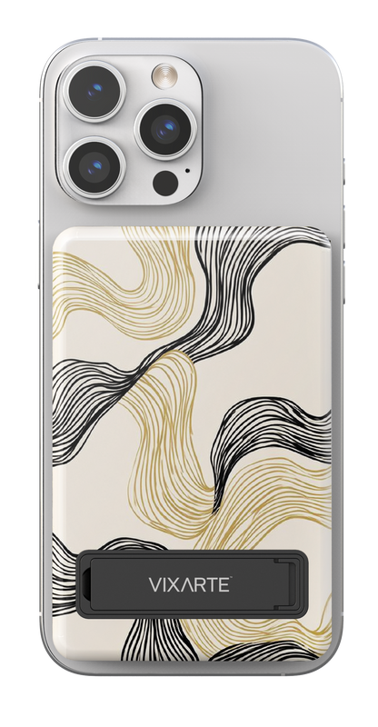 Wireless Charge Powerbank - Abstract modern-style line 1