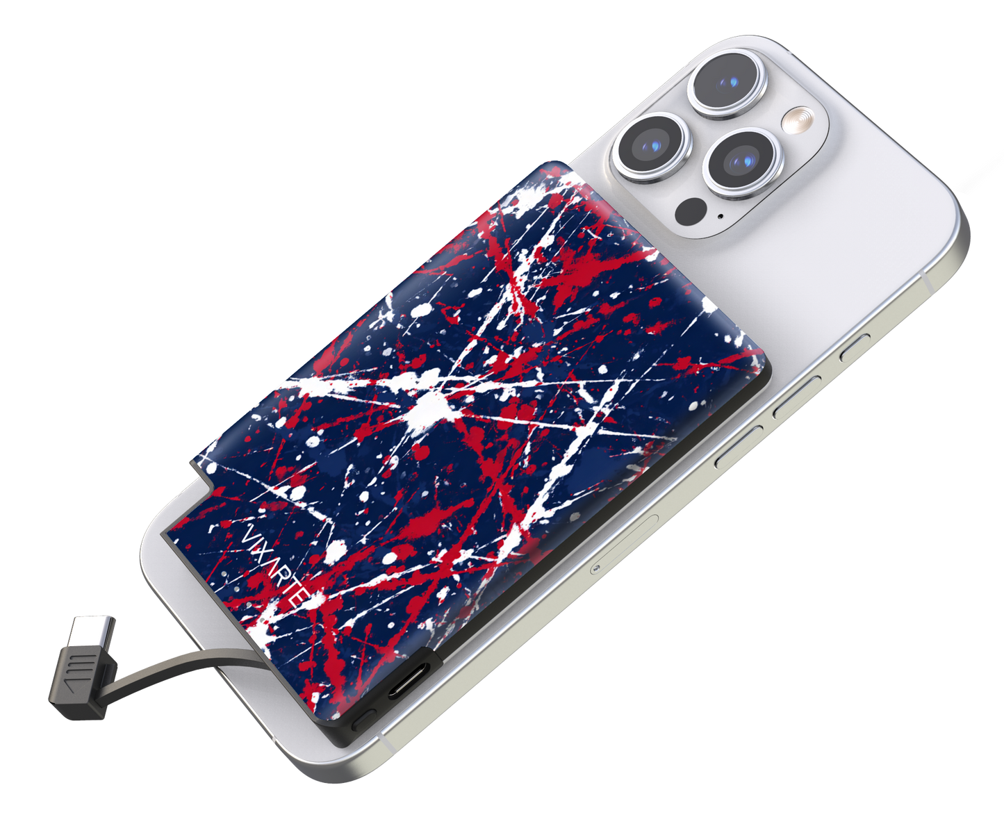 Nano Charge Powerbank - red splash-ink 1