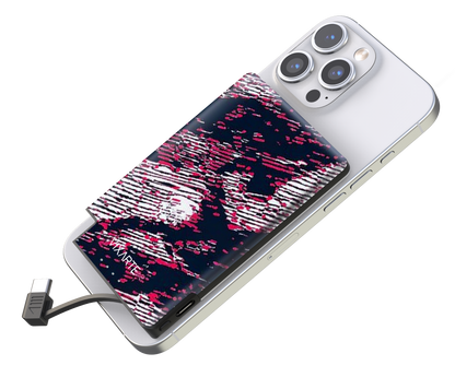 Nano Charge Powerbank - Red Abstract striped patte 1