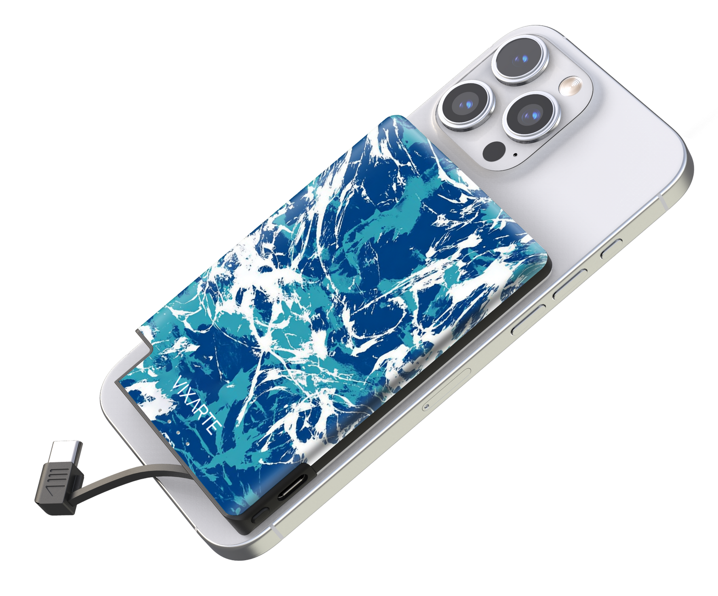 Nano Charge Powerbank - blue splash-ink 1