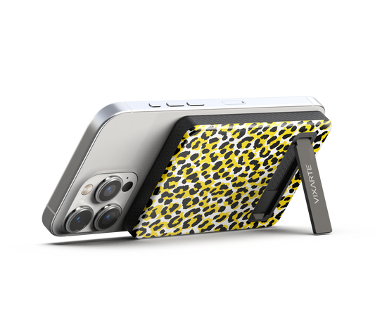 Wireless Charge Powerbank - yellow leopard print 1