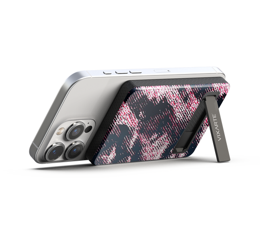 Wireless Charge Powerbank - Pink-Ink Texture 1