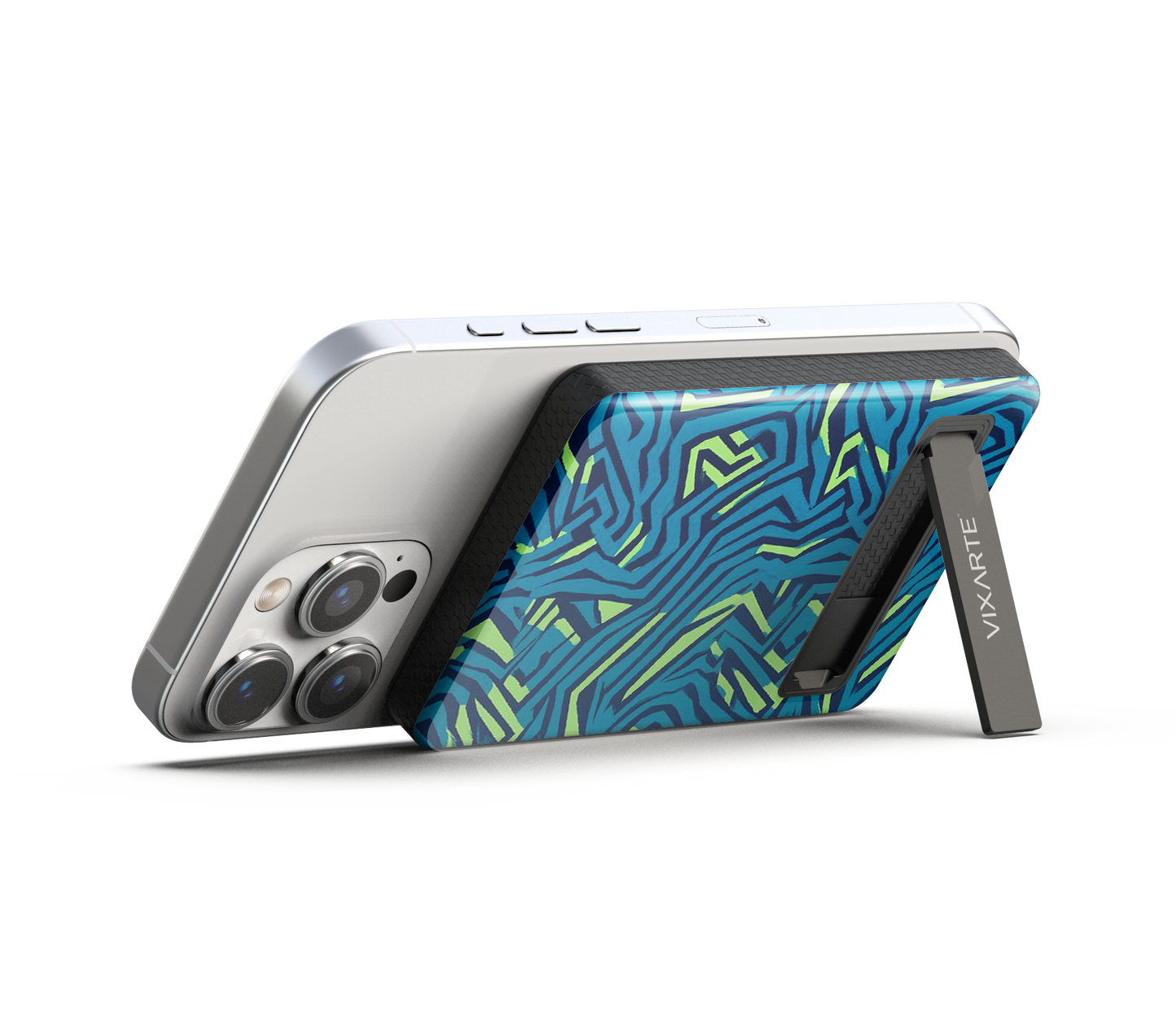 Wireless Charge Powerbank - Blue-Strands Fluorescence 1