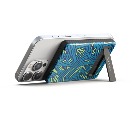 Wireless Charge Powerbank - Blue-Strands Fluorescence 1