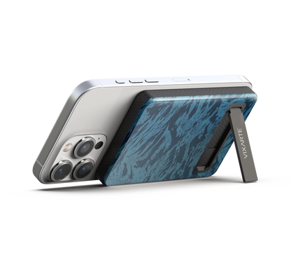 Wireless Charge Powerbank - Dusky -Blue Woven Texture 1