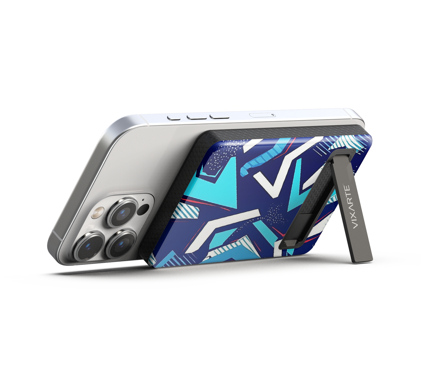 Wireless Charge Powerbank - Indigo - White Sharp Edges 1