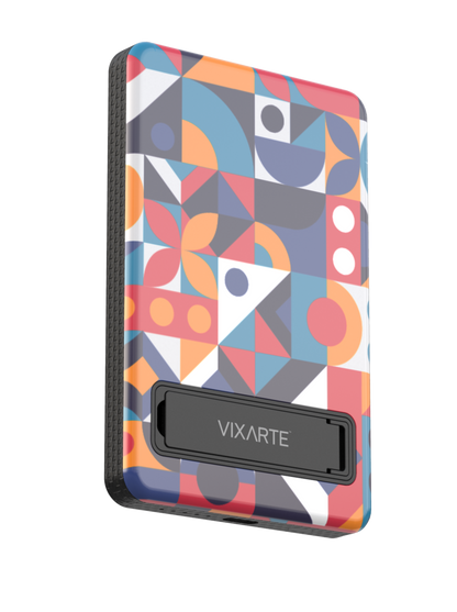 Wireless Charge Powerbank - Geomatric Blue