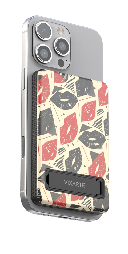 Wireless Charge Powerbank - Geomatric Hot Lips